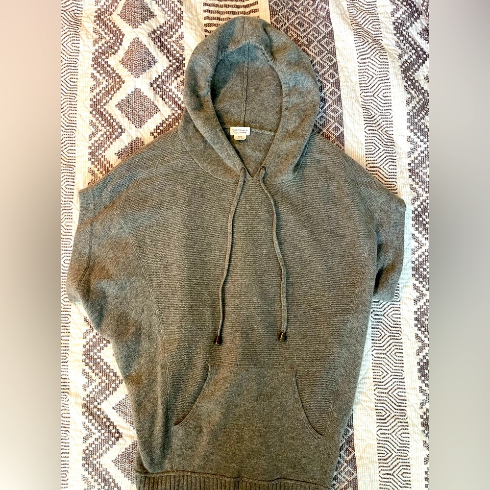 Club Monaco cashmere sweater poncho in gray. Size medium.